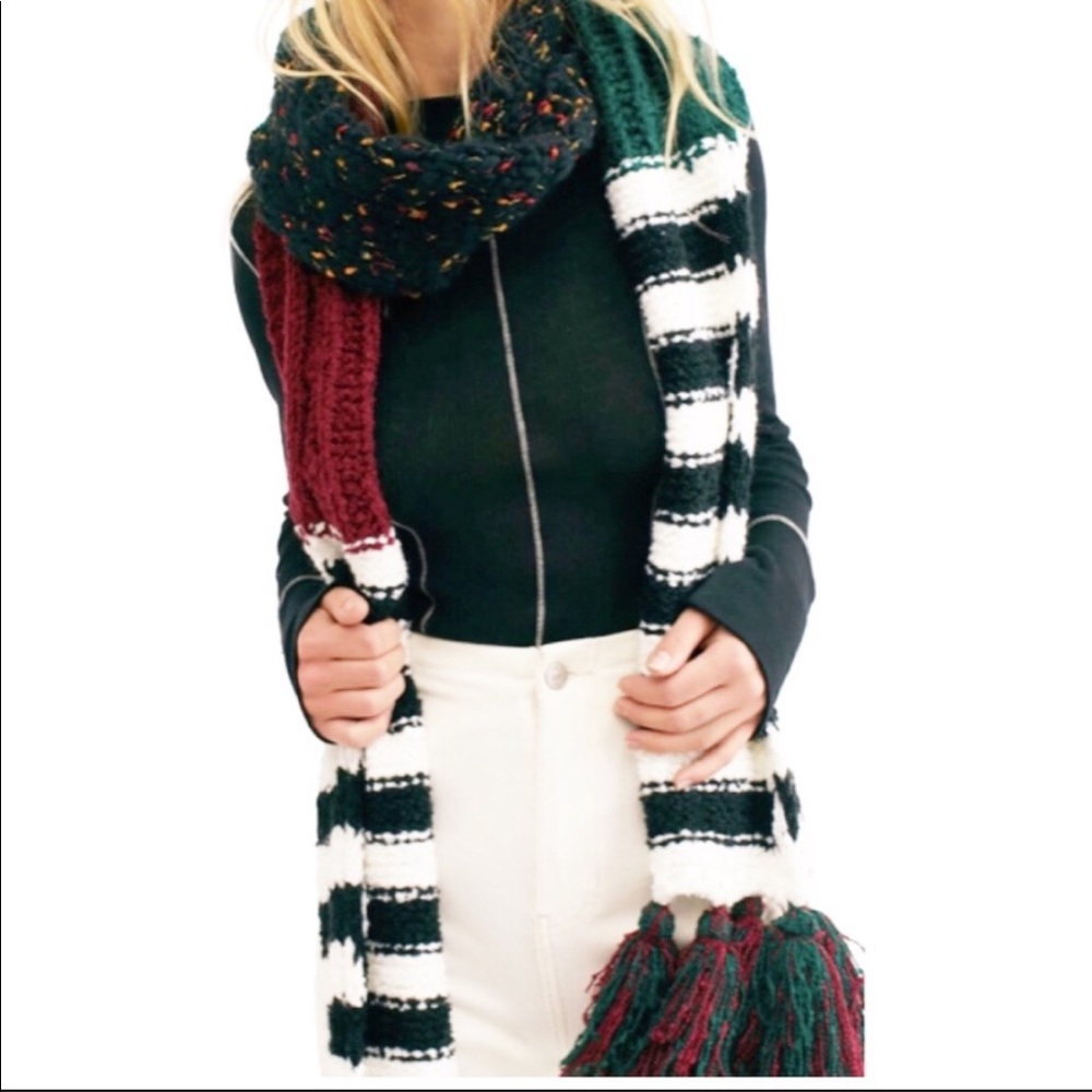 Free People Nova Stripe Tassel Scarf